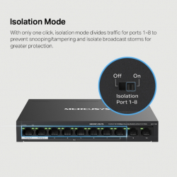 10-портов Gigabit Desktop/Rackmount комутатор Mercusys MS110P
