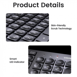 Безжична клавиатура Ugreen KU004 45204, CHOCOLATE MEMBRANE - БДС КИРИЛИЗАЦИЯ