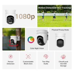 Външна охранителна Wi-Fi камера Pan/Tilt Mercusys MC500