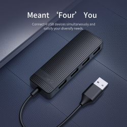 Orico хъб USB2.0 HUB 4 port White - FL02-WH                          