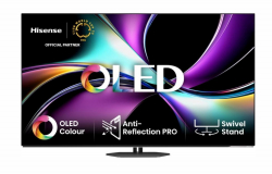 Телевизор Hisense 65" A85Q, 4K UHD OLED Smart TV, 120Hz, 1000 nits,HDMI 2.1, Game Mode Pro, AMD FreeSync Premium, Dolby Vision IQ & Atmos, Bluetooth, Alexa Built-in, Black