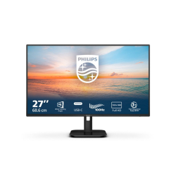 Монитор Philips 27E1N1300A/00, 27", IPS WLED panel, AG, FHD 1920 x1080, 16:9, 100Hz, 1ms, 250 cd/m2, 1300:1, sRGB, Flicker Free, Low Blue Mode, EasyRead, HDMI, USB-C, 2x USB, Audio Out, Speakers, Tilt, VESA 100, Black