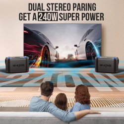 W-King Блутут парти колона Bluetooth Party Speaker - H10 - 120W, 2 x Wireless Microphones, Karaoke
