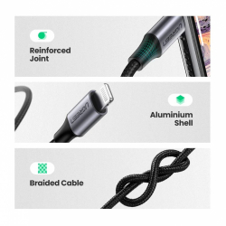 Ugreen кабел Cable Lighting to 3.5mm Male US315, 1m - 70509