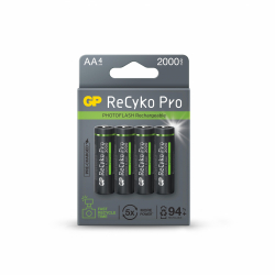 Акумулаторна Батерия GP R6 AA 2100mAh RECYKO + PRO Fast Flash GP-BR-210AAHCF-APCEB4 NiMH /до 500 цикъла/  4 бр. в опаковка GP