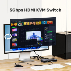 Unitek превключвател KVM Switch - HDMI 4K@@60Hz - V1309AGY01