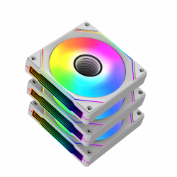 Xigmatek Комплект вентилатори Fan Pack 3-in-1 3x120mm - Infinity G20A Arctic - Infinity Mirror, A-RGB