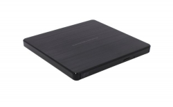 Hitachi-LG GP60NB60 Ultra Slim External DVD-RW, Super Multi, Silent Play, Win & MAC OS Compatible, M-DISC Support, Black                          