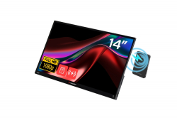 Монитор Verbatim Portable 14" FHD Touch LIGHT with Wireless Power Supply incl. Power Bank 5000mAh