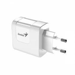 Genius Универсално зарядно за стена Charger Wall GaN - USB Type-C/A 65W White - PD-65AC