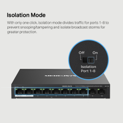 10-портов Gigabit Desktop/Rackmount комутатор Mercusys MS110P
