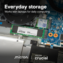 SSD диск Crucial E100 480GB SSD PCIe 4.0 Gen4 M.2 2280 NVMe, Read/Write: 4500/2500 MB/s CT480E100SSD8