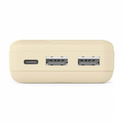 HAMA Външна батерия "Pocket 10", 10000 mAh, Изходи: 2x USB-A, бежов