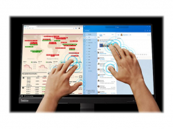 Монитор Lenovo ThinkVision T24t-20 23.8" Multi-touch, IPS, 1920x1080, AG, 16:9, 60Hz, 1000:1, 4ms, HDMI, DP, USB-C, Tilt, Height Adjust Stand, 3Y
