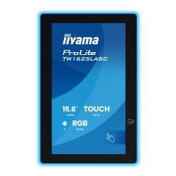 Компютър IIYAMA TW1625LASC-B3PNR, Touch Panel PC, 15.6 inch, IPS panel, FHD 1920x1080, 450cd/m2, 1000:1, 20ms, PCAP touch, USB-C, 2x USB, LAN, PoE, MIc, Speakers, Android 14, RK3576 OC, 4GB, 32GB, WiFi, BT, 24/7, Webcam, NFC/RFID, RGB Led lightbar, VESA
