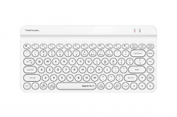 Безжична клавиатура A4tech Fstyler FBK30, Bluetooth, 2.4G, Стойка за телефон, Кирилизирана, Бяла