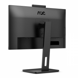 Монитор AOC 24P3CW, 23.8 inch, WLED IPS Panel, 16:9, 1920x1080, 300 cd/m2, 4ms, 1000:1, 20M:1, AntiGlare, 3H, 3-sided frameless, Flicker-free, Low blue light, HDMI, 2x DisplayPort, USB-C Docking, PD 65W, 4x USB 3.2, LAN, Speakers, Tilt, Swivel, Pivot, HAS, VESA 100, 5MP Windows Hello Cam, Black