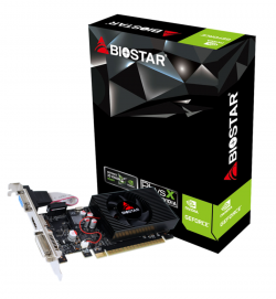 Видео карта BIOSTAR GeForce GT730, 2GB, GDDR3, 128 bit, DVI-I, D-Sub, HDMI                          