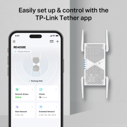 Удължител на обхват TP-Link RE405BE BE6500 Wi-Fi 7 2-лентов