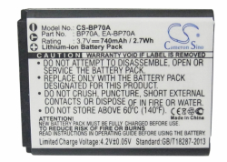 Батерия за фотоапарат Samsung BP70A, Li-Ion 3.7V, 740mAh, Cameron Sino