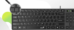 Genius клавиатура Slim Keyboard SlimStar 126 White - Copilot, Low profile Chocolate