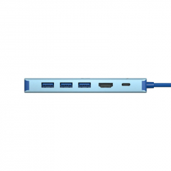 VCom докинг станция Docking Station Type-C 6-in-1 - CUE55 - PD3.0 100W, LAN 1000Mbps, HDMI, USB3.0 x 3