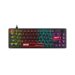 Marvo геймърска механична клавиатура Gaming Mechanical Keyboard Arma 67 KG935 - 1K, TNT Peach Switches [Linear], (English US)