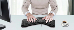Genius клавиатура Ergonomic Keyboard Ergo KB-700 Black - Copilot, Split Wave Design, Palm Rest