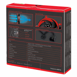 Arctic вентилатор Fan 120mm - BioniX P120 PWM PST - Red