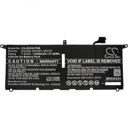 Батерия за лаптоп DELL XPS 13 2018, XPS 13 9370, 0H754V, DXGH8 LiPo 7.6V 6300mAh CAMERON SINO Батерия за лаптоп DELL XPS 13 2018, XPS 13 9370, 0H754V, DXGH8 LiPo 7.6V 6300mAh CAMERON SINO
