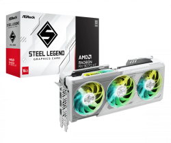 ASROCK Video Card AMD Radeon RX 9070 XT Steel Legend 16GB GDDR6 256-bit HDMI 3x DP