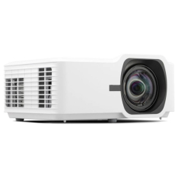 Проектор ViewSonic LSD400HD-ST, Short Throw Laser Installation, FHD 1920x1080, 4000AL, 3M:1, Throw ratio: 0.5, Optical zoom: Fixed, Throw distance: 0.44 - 3.29m, 2x HDMI, RS232, LAN, USB-A, Audio out, Speaker, H/V Keystone, 360° projection, White