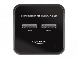 Докинг станция Delock M.2, 2 x M.2 SATA SSD, Клониране