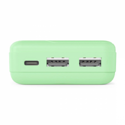 HAMA Външна батерия "Pocket 10", 10000 mAh, Изходи: 2x USB-A, зелена