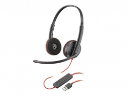 HP Poly Blackwire 3220 Stereo USB-C Headset +USB-C/A Adapter Bulk SmartBuy