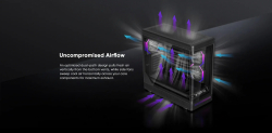 1stPlayer кутия Case ATX - PB8 Black - 3 x 120 mm A-RGB fans included, USB-C