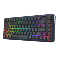 Bluetooth и безжична механична геймърска клавиатура Redragon Flekact Pro K708-RGB-PRO, RGB осветление - черна