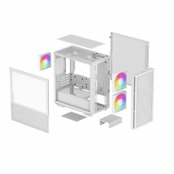 DeepCool кутия Case mATX - CH360 WH