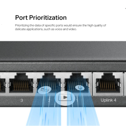 12-портов гигабитов настолен комутатор с 8 PoE+ порта Mercusys MS112GMP