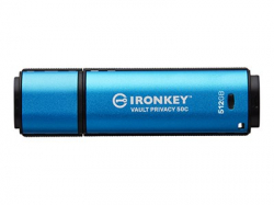 KINGSTON 512GB USB-C IronKey Vault Privacy 50C AES-256 Encrypted FIPS 197                          
