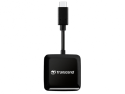 Transcend SD/microSD Card Reader, USB 3.2 Gen 1, Black, Type C                          