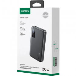 Двупосочна бързозареждаща се външна батерия Ugreen 25742 10000mAh - Черна