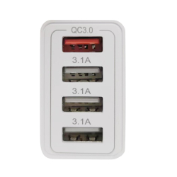 Makki бързо зарядно Fast Charger - QC3.0+3xUSB 30W White - MAKKI-QC48W4
