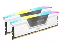 CORSAIR VENGEANCE RGB 32GB 2x16GB DDR5 6200MHz DIMM Unbuffered 36-39-39-76 STD PMIC XMP 3.0 White Heatspreader Black PCB 1.3V