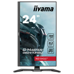 Монитор IIYAMA GB2470HSU-B6, 23.8" Gaming monitor, Fast IPS panel, 16:9, FHD 1920x1080, 300cd/m2, 1000:1, 80M:1, 0.2ms, 180Hz, Adaptive Sync support, Flicker free, Blue light reducer, HDMI, DisplayPort, 4x USB, HAS, Swivel, Pivot, Tilt, Speakers, VESA 100, Black
