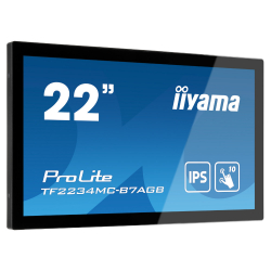 Тъч Монитор IIYAMA TF2234MC-B7AGB 21.5 inch Open Frame, 10-point Multi-Touch Projective Capacitive, IPS LED, 1920x1080, 300cd/m2, 8ms, Protection glass 6H, Bezel-Free, HDMI, VGA, DisplayPort, Anti-Glare coated glass