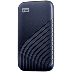 WD My Passport SSD 1TB Midnight Blue Cross Compatible USB 3.2 Gen-2 and USB-C 1050MB/s Read 1000MB/s Write PC Mac Compatiable