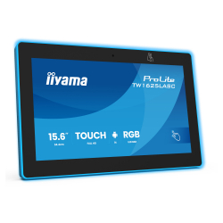 Компютър IIYAMA TW1625LASC-B3PNR, Touch Panel PC, 15.6 inch, IPS panel, FHD 1920x1080, 450cd/m2, 1000:1, 20ms, PCAP touch, USB-C, 2x USB, LAN, PoE, MIc, Speakers, Android 14, RK3576 OC, 4GB, 32GB, WiFi, BT, 24/7, Webcam, NFC/RFID, RGB Led lightbar, VESA