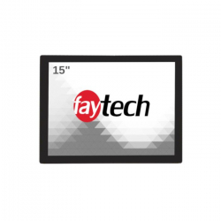 Монитор Faytech 1010502597 FT15TMCAPHBOB, 15" Capacitive HB Touch Monitor, Optically bonded, IP65 protection, AG, 7H, 4:3, 1024 x 768, 1000 cd/m², 700:1, All-in-One cable, HDMI, USB-Touch, 8-36V DC-In, Aluminum, VESA 100, Black