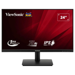 Monitor ViewSonic VA240-H-2, 23.8", Super Clear IPS panel, 16:9, AG, FHD 1920x1080, 250cd/m2, 1000:1, 75Hz, 1ms, Flicker-Free, Low Blue Light, VRR technology, VGA, HDMI, DC Socket, Tilt, ViewMode, VESA 75, Black